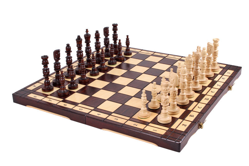GALANT Chess Set 58x58cm – Hand-Carved Linden Wood Folding Board – image 9