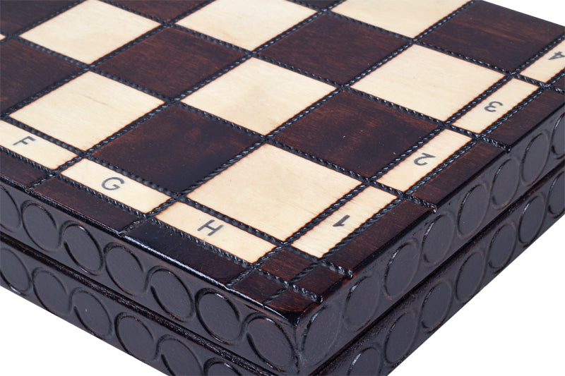 King's Championship Chess Set Medium 35x35cm – Hand-Painted Wooden Board – image 3