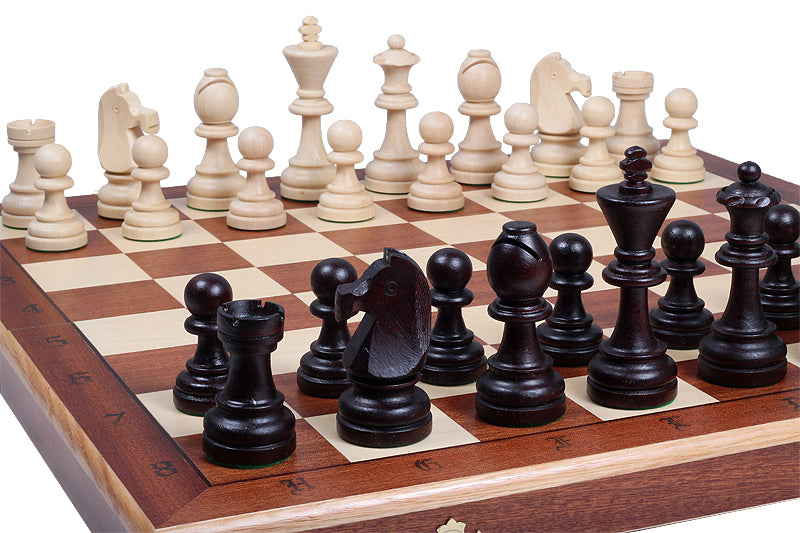 Tournament Chess Set No.7 50x50cm – Mahogany & Sycamore Inlaid Board – image 5