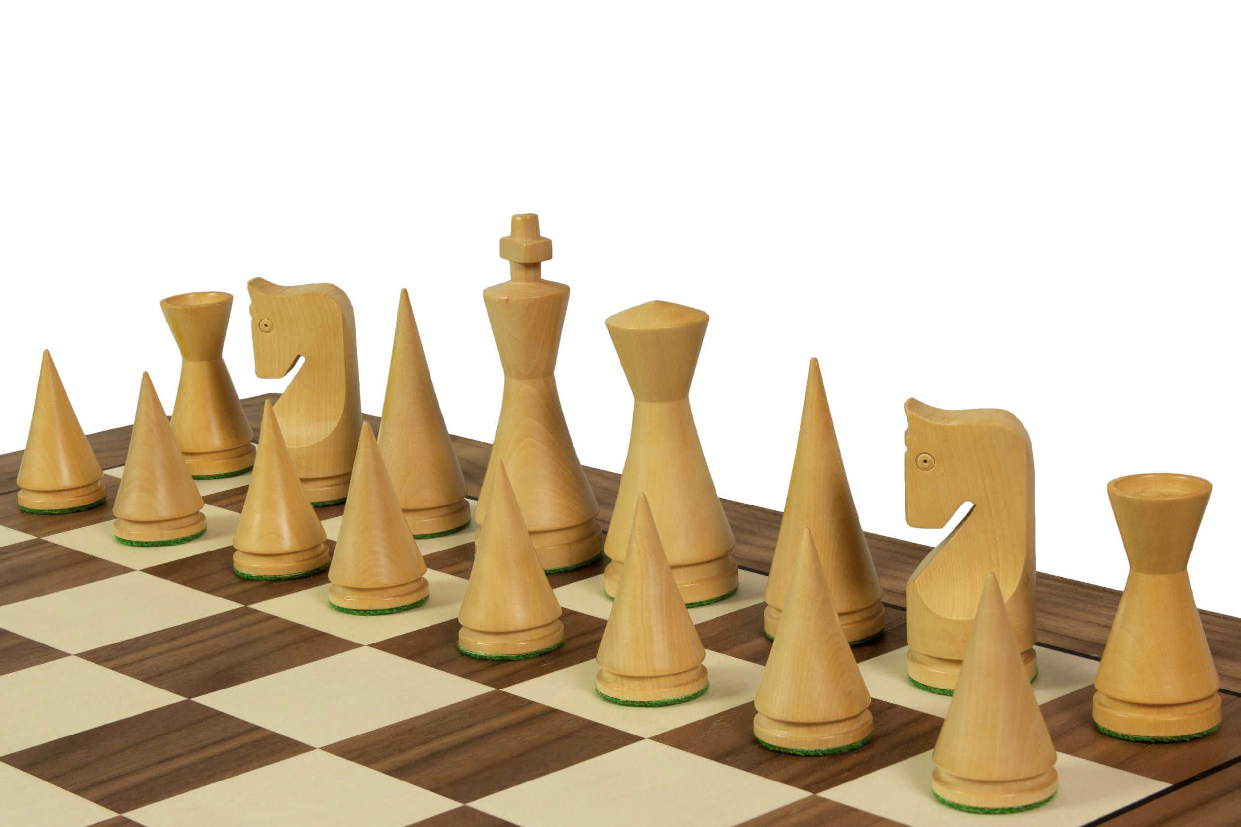 Chess Board 52×52 cm (55 mm squares) – Walnut & Maple (Black Frame), without Notation – image 10