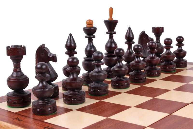 DEBUT Chess Set 48x48cm – Cherry Wood with Mahogany & Sycamore Inlay – image 5
