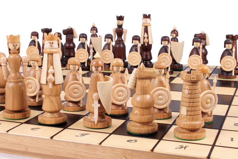 MAGNAT Chess Set 55x55cm – Premium Oak, Sycamore & Cherry Wood Folding Board – image 8