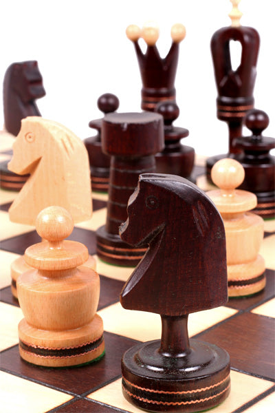 KING'S Chess Set 50x50cm – Linden Wood with Brass Inlay Folding Board – image 8