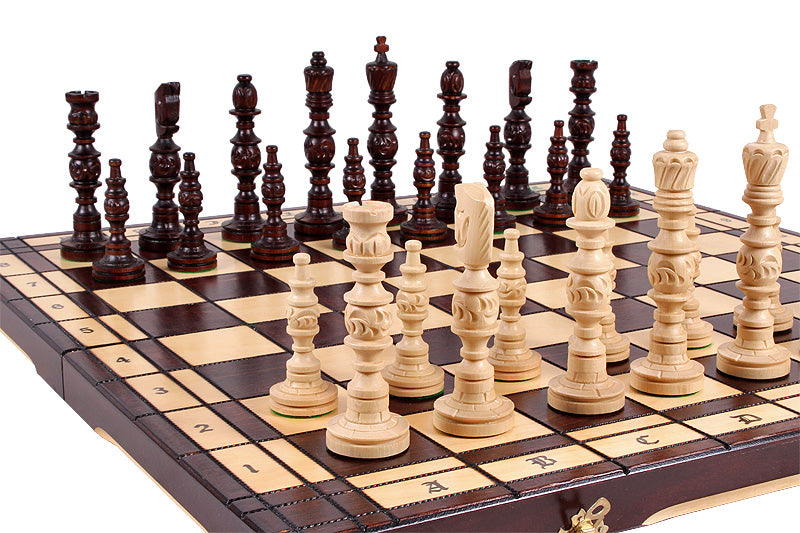 GALANT Chess Set 58x58cm – Hand-Carved Linden Wood Folding Board – image 10