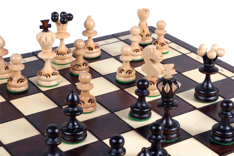Perelka Chess Set 36x36cm – Beech Wood Folding Board with Insert – image 3