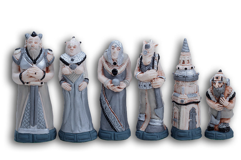FANTAZIA Chess Set 58x58cm – Medieval Fantasy Hand-Painted Resin with Inlay Board – image 9