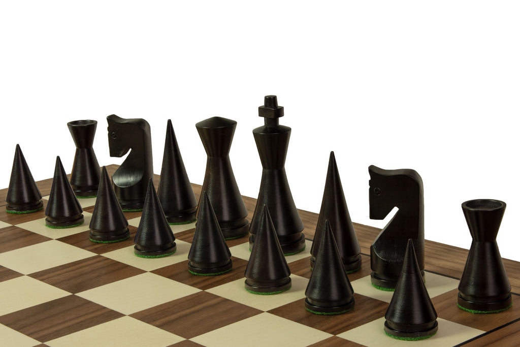 Chess Board 52×52 cm (55 mm squares) – Walnut & Maple (Black Frame), without Notation – image 11