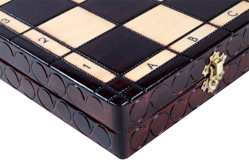 Kingdom Chess Set Large 44x44cm – Royal Hornbeam with Hand-Painted Board – image 4