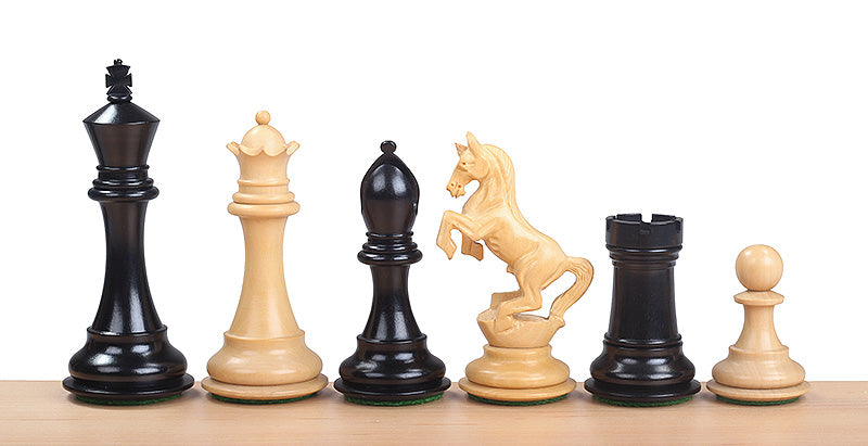 Alexander Chess Pieces 4" - Ebony Boxwood Weighted Luxury Set