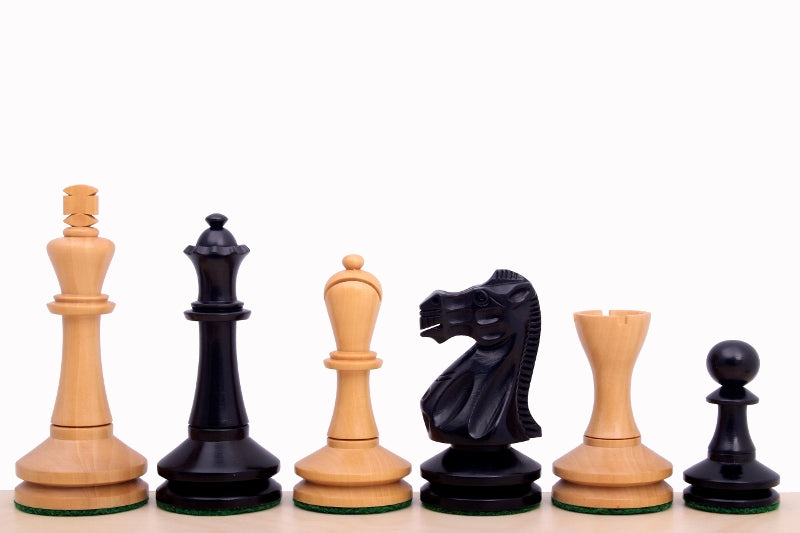 Blackmore Chess Pieces 4" – Ebonized & Boxwood Weighted Tournament Set