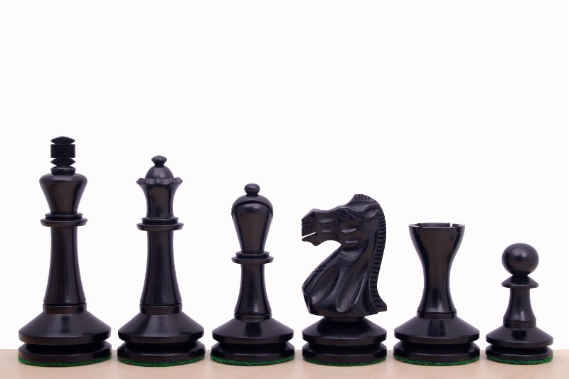 Blackmore Chess Pieces 4" – Ebonized & Boxwood Weighted Tournament Set – image 2