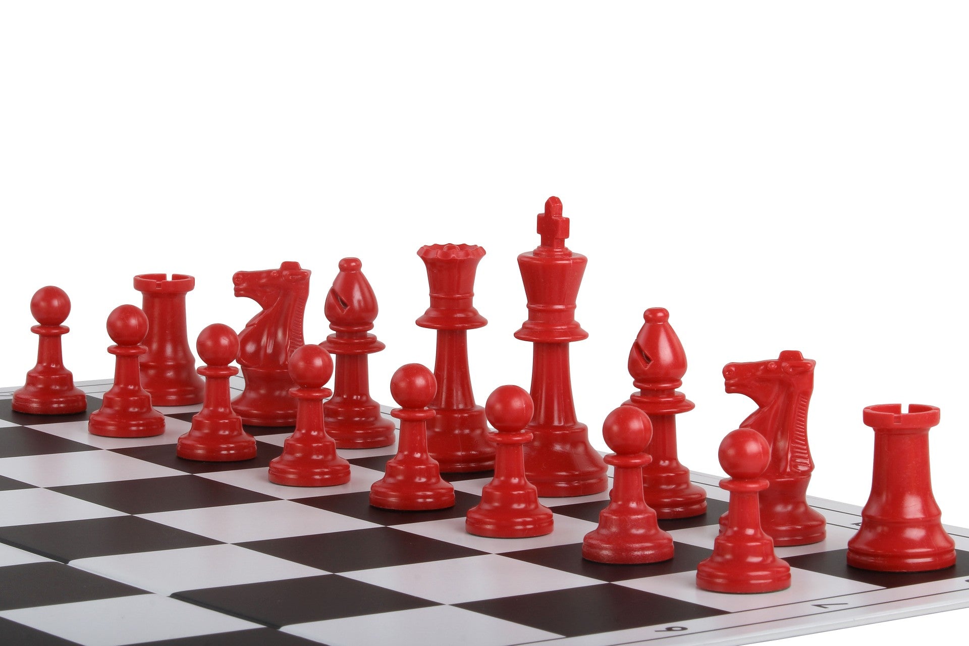 Colored Chess Pieces No.6 - Red Training Set for Teaching and Learning