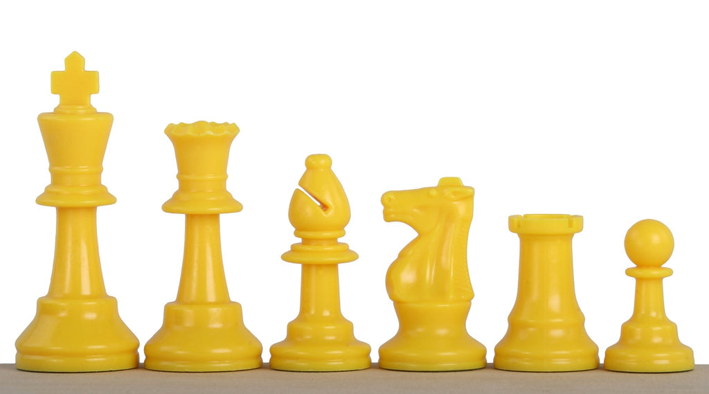Colored Chess Pieces No.6 - Yellow Training Set for Teaching and Learning