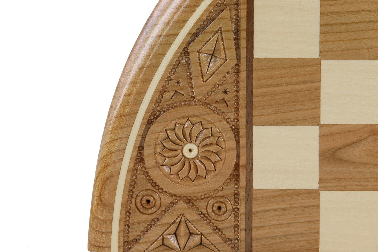 Chess Rubin - Hand-Carved Round Case 33cm Complete Set – image 4