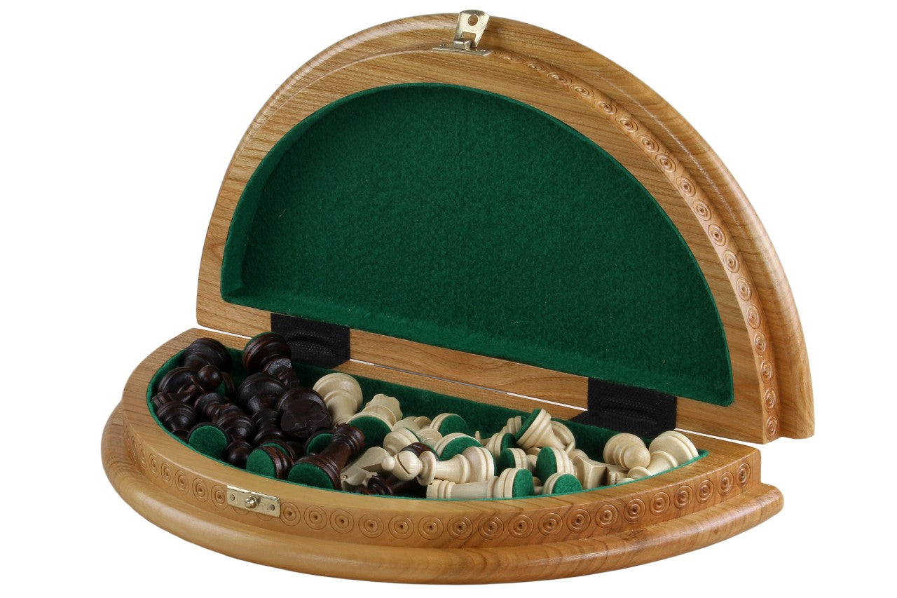 Chess Rubin - Hand-Carved Round Case 33cm Complete Set – image 5