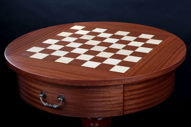 Chess Table Deluxe Round 77cm - Premium Wooden Chess Table Without Pieces – image 2