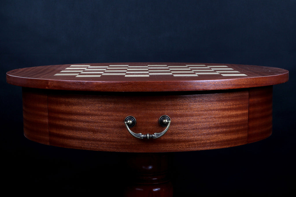 Chess Table Deluxe Round 77cm - Premium Wooden Chess Table Without Pieces – image 4