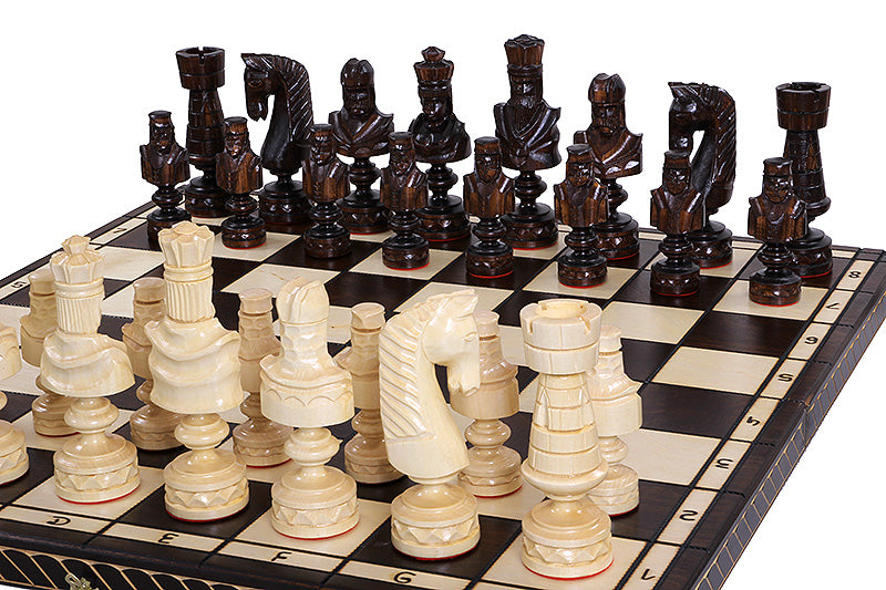 CEZAR Chess Set 85x85cm – Hand-Carved Linden Wood Luxury Board – image 6