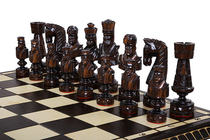 CEZAR Chess Set 85x85cm – Hand-Carved Linden Wood Luxury Board – image 7