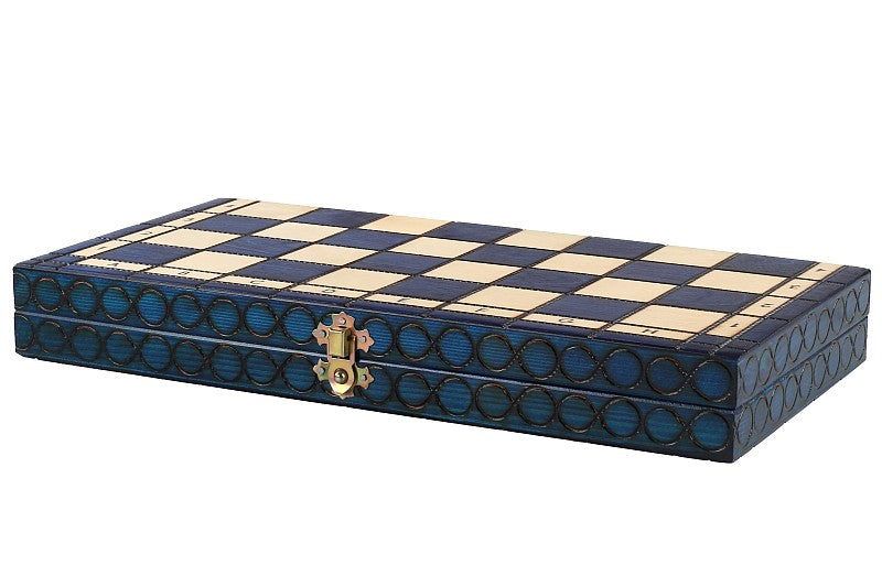 Kingdom Chess Set Medium Blue 35x35cm – Folding Board with Insert Tray – image 7