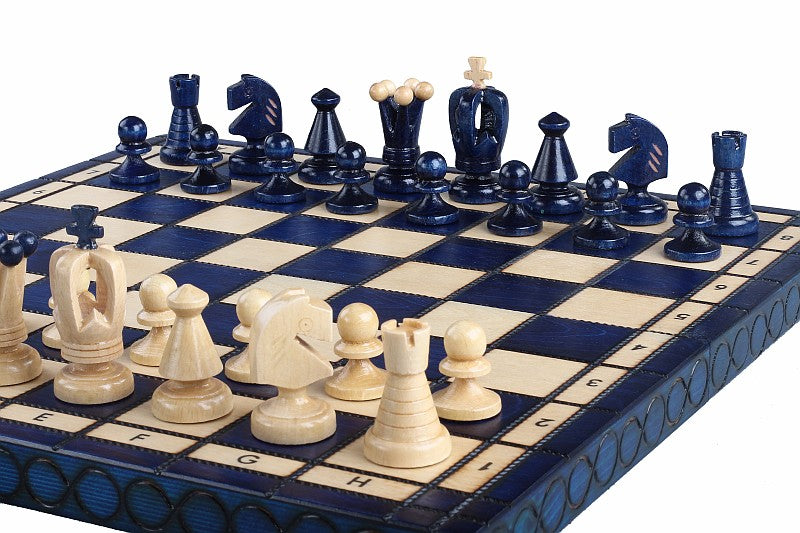 Kingdom Chess Set Medium Blue 35x35cm – Folding Board with Insert Tray – image 2
