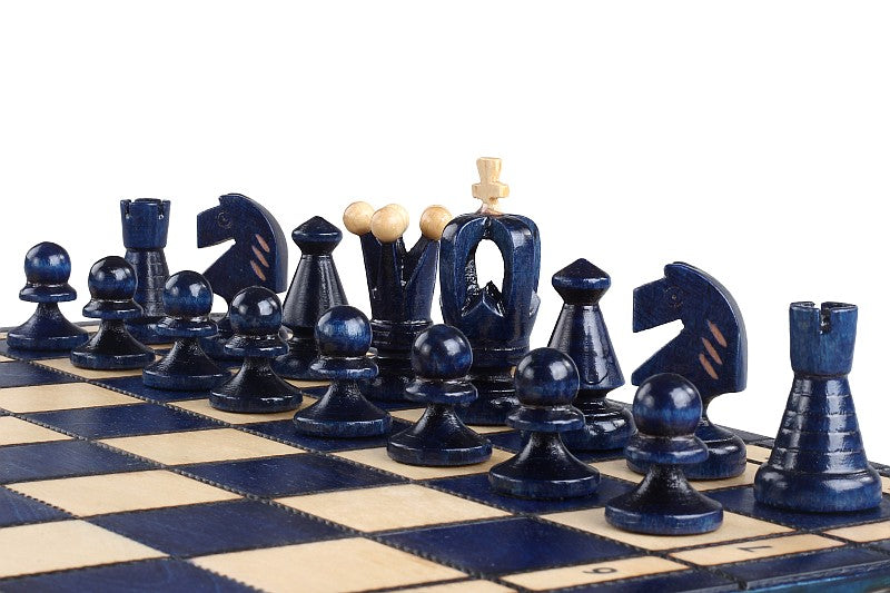 Kingdom Chess Set Medium Blue 35x35cm – Folding Board with Insert Tray – image 6