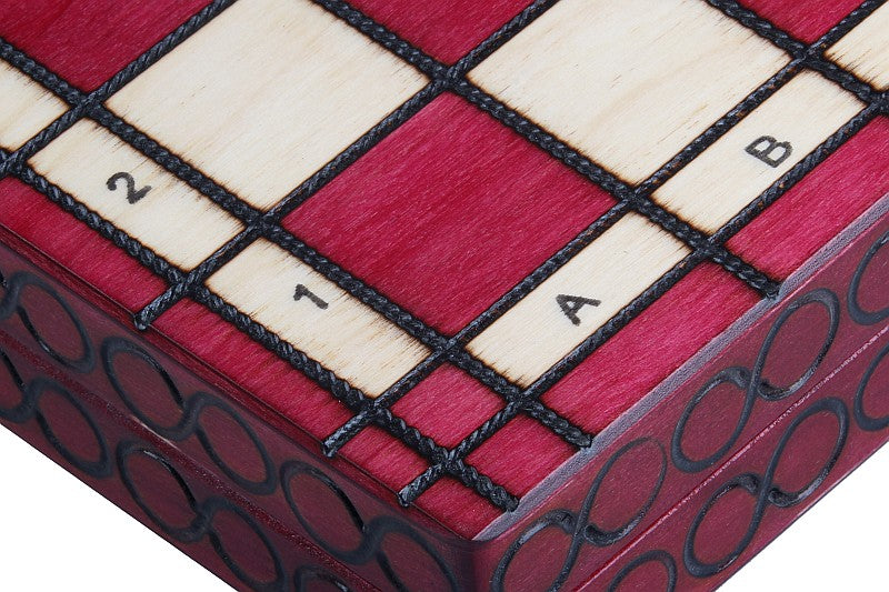 King's Chess Set Medium Cherry 35x35cm – Elegant Folding Board with Insert – image 5