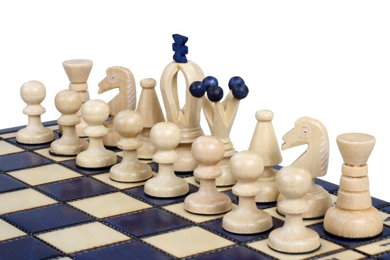 King's Chess Set Small Blue - 30x30cm Portable Folding Set – image 7