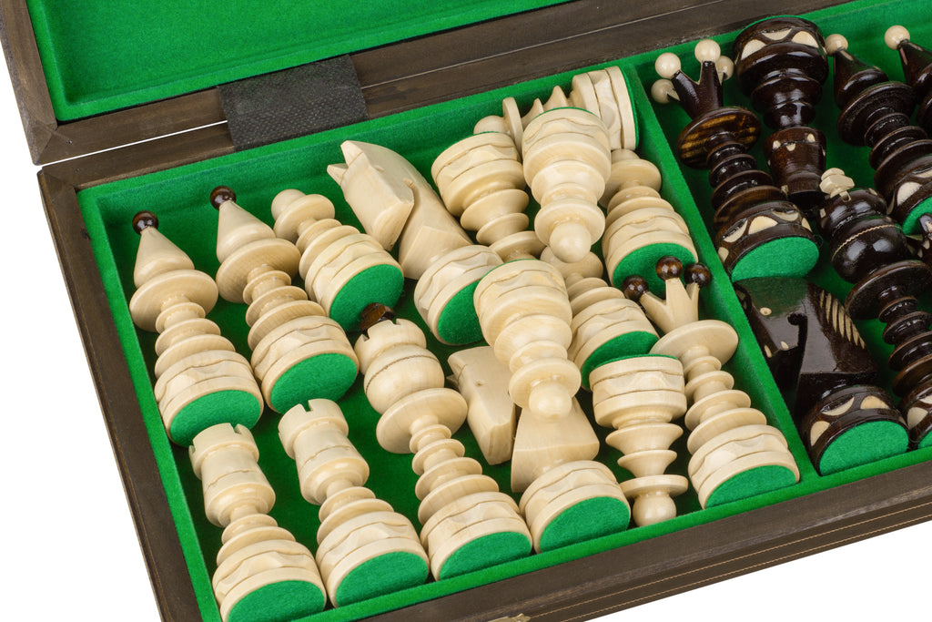 CHOIN Chess Set 50x50cm – Christmas Tree Style Hand-Carved Hornbeam – image 3
