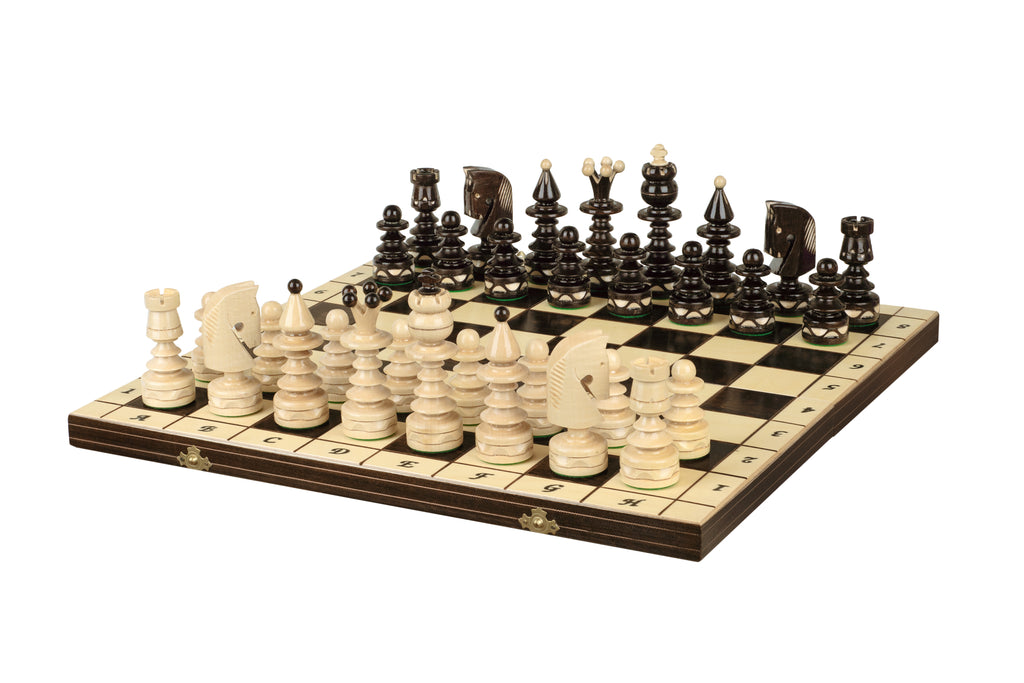 CHOIN Chess Set 50x50cm – Christmas Tree Style Hand-Carved Hornbeam
