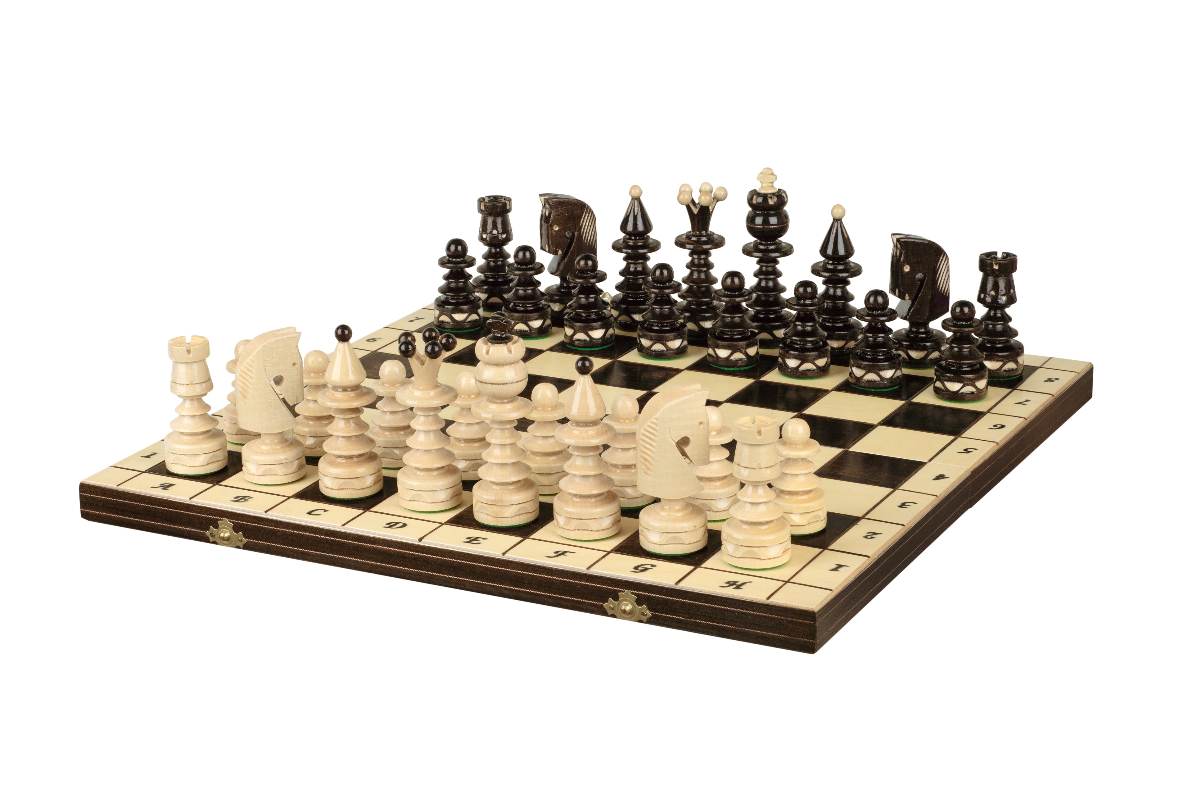 CHOIN Chess Set 50x50cm – Christmas Tree Style Hand-Carved Hornbeam