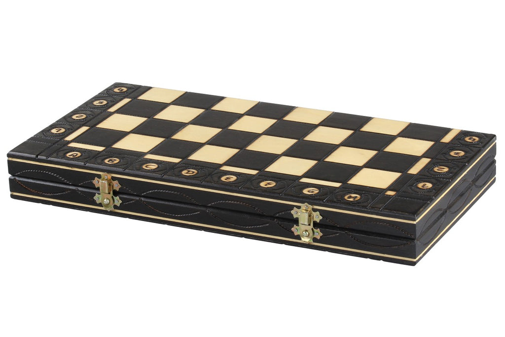 SENATOR New Line Chess Set Black 42x42cm – Premium Weighted Folding Board – image 5