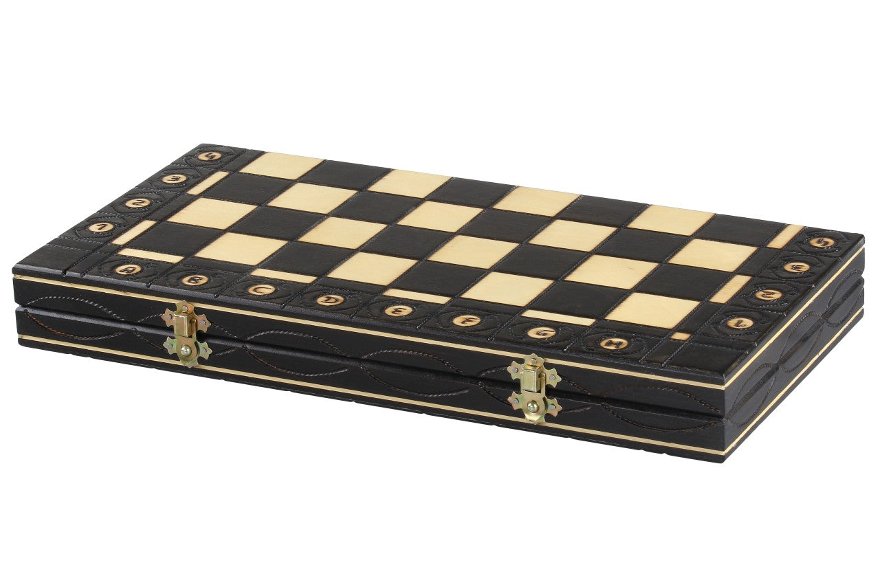 SENATOR New Line Chess Set Black 42x42cm – Premium Weighted Folding Board – image 5