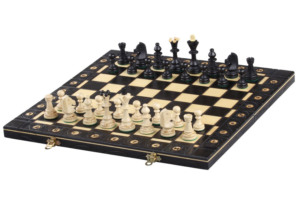 SENATOR New Line Chess Set Black 42x42cm – Premium Weighted Folding Board – image 4