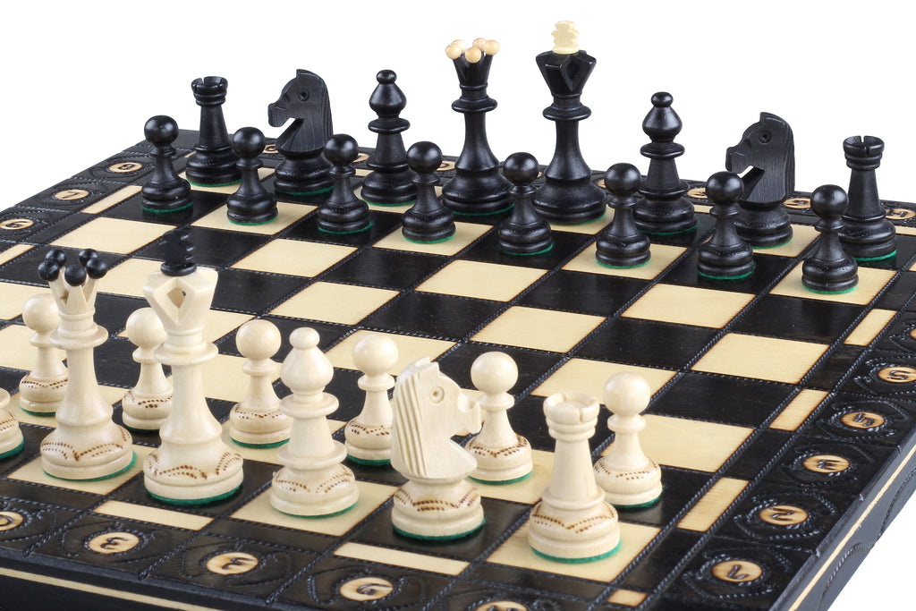 SENATOR New Line Chess Set Black 42x42cm – Premium Weighted Folding Board