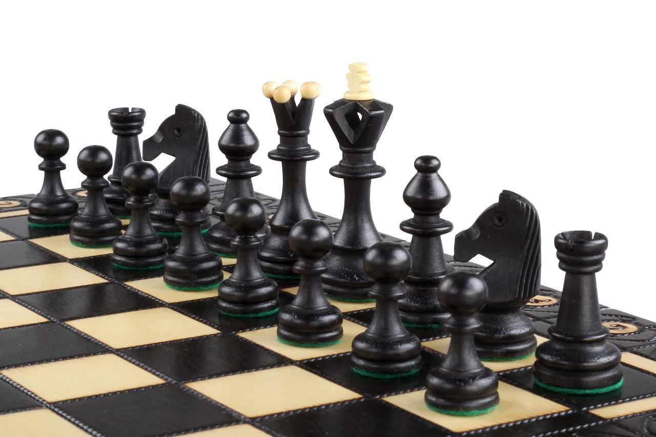 SENATOR New Line Chess Set Black 42x42cm – Premium Weighted Folding Board – image 8
