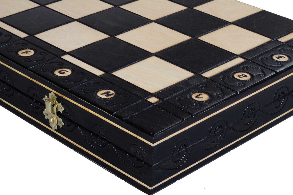 Ambassador New Line Chess Set Black - 55x55cm Premium Folding Set – image 2