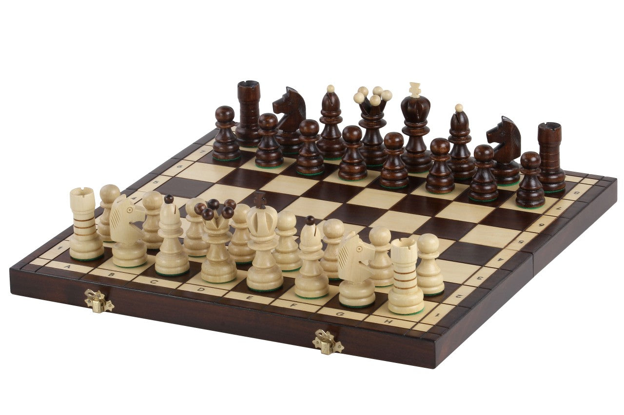 PEARL Chess Set Large 42x42cm – Traditional Hornbeam Folding Board – image 7
