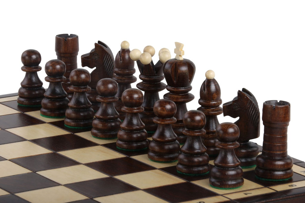 PEARL Chess Set Large 42x42cm – Traditional Hornbeam Folding Board – image 4