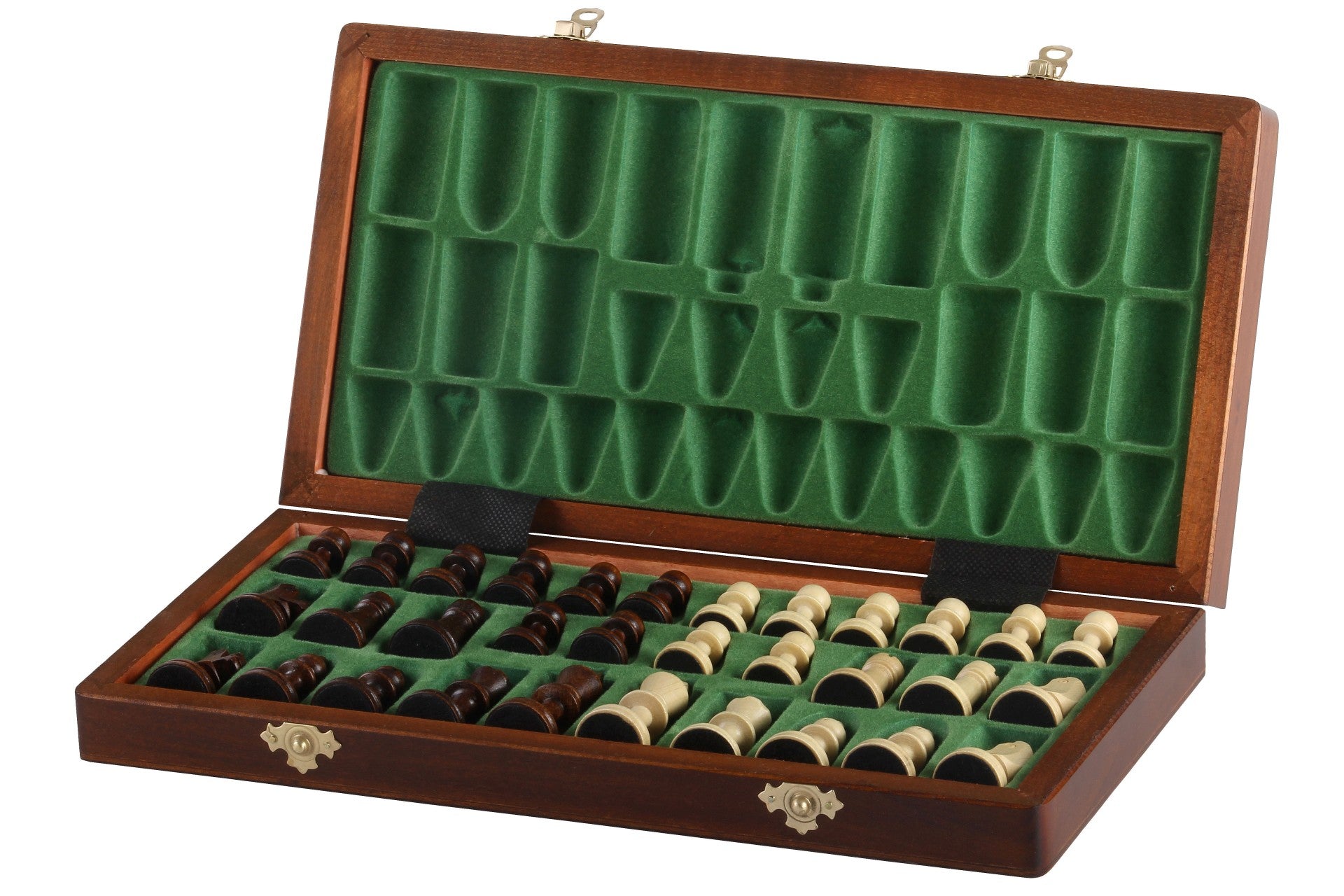 Large Magnetic Chess Set 35cm - Folding Mahogany/Sycamore with Insert – image 8