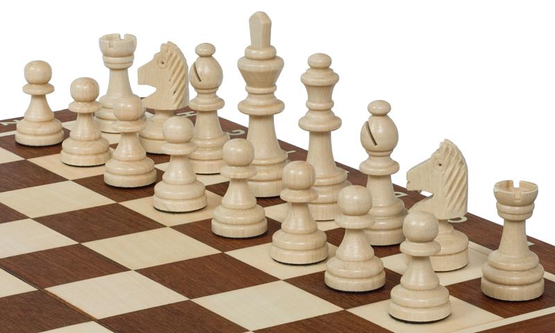 Lux Magnetic Chess Set 28cm – Intarsia Board with Insert Tray – image 4