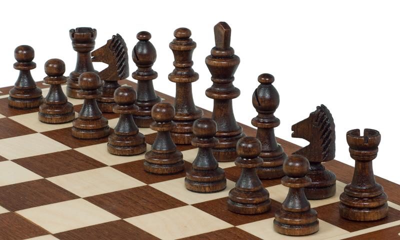 Lux Magnetic Chess Set 28cm – Intarsia Board with Insert Tray – image 5
