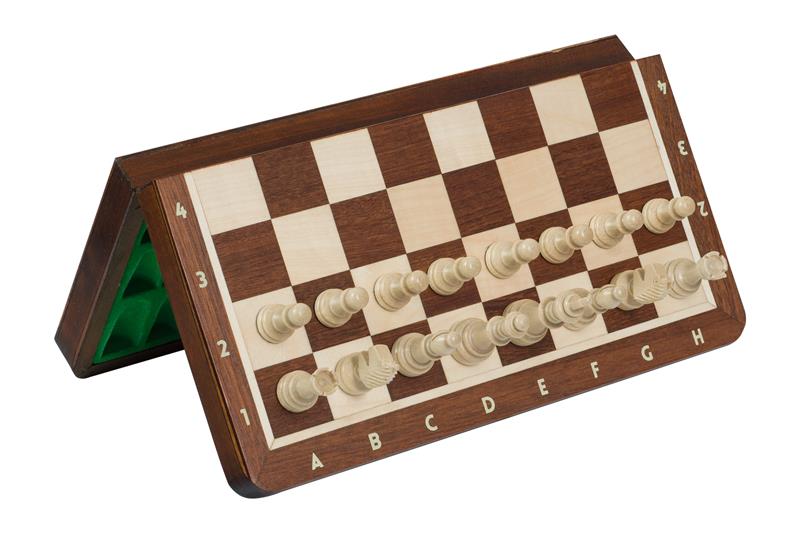 Lux Magnetic Chess Set 28cm – Intarsia Board with Insert Tray