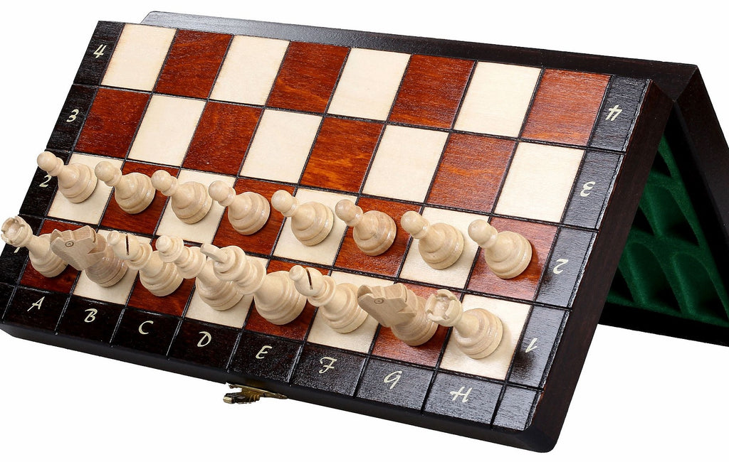 Magnetic LUX Chess Set 28x28cm – Premium Wooden Folding Travel Board – image 2