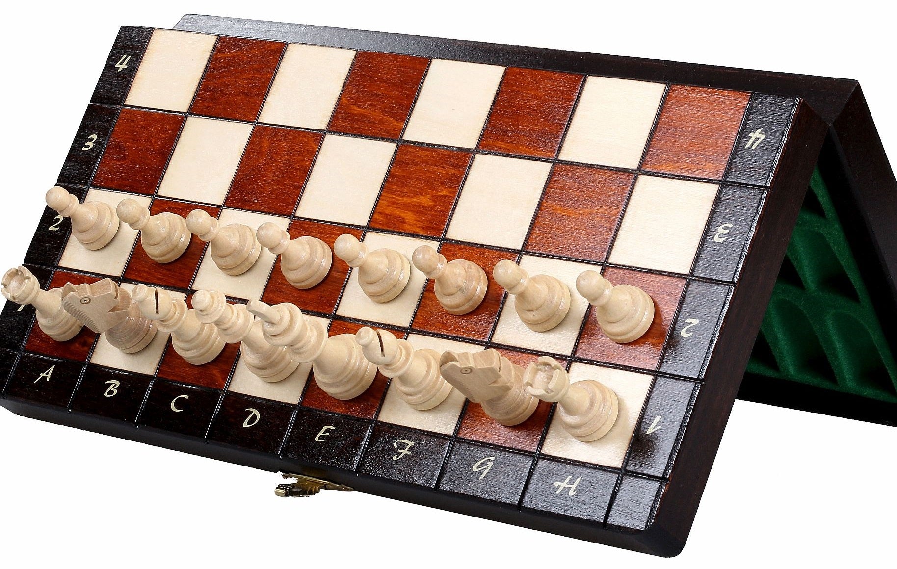Magnetic LUX Chess Set 28x28cm – Premium Wooden Folding Travel Board – image 2