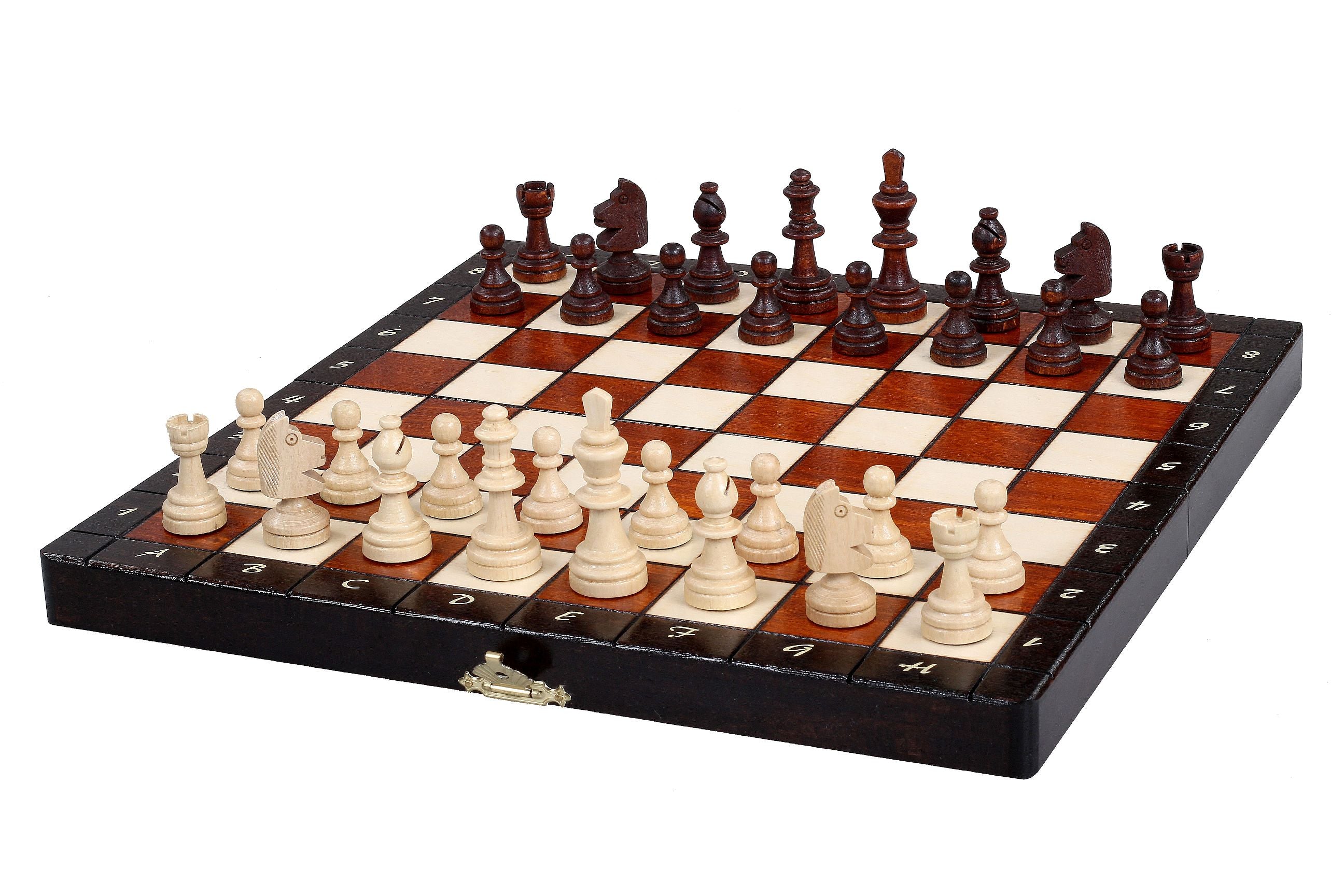 Magnetic LUX Chess Set 28x28cm – Premium Wooden Folding Travel Board – image 5