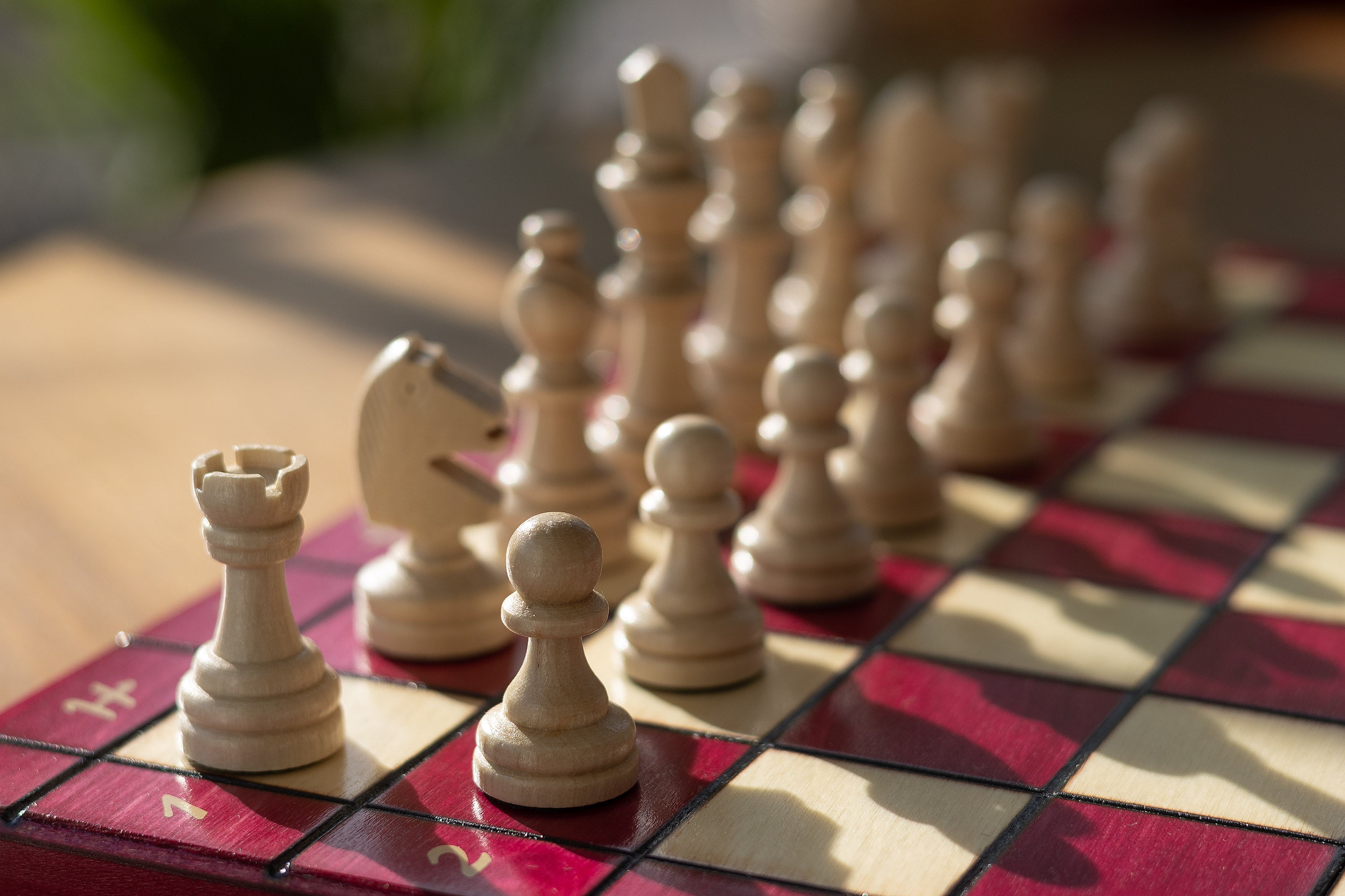 Magnetic Folding Chess Set with Insert — Cherry, ~36 cm – image 4