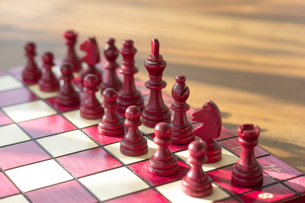 Magnetic Folding Chess Set with Insert — Cherry, ~36 cm – image 6