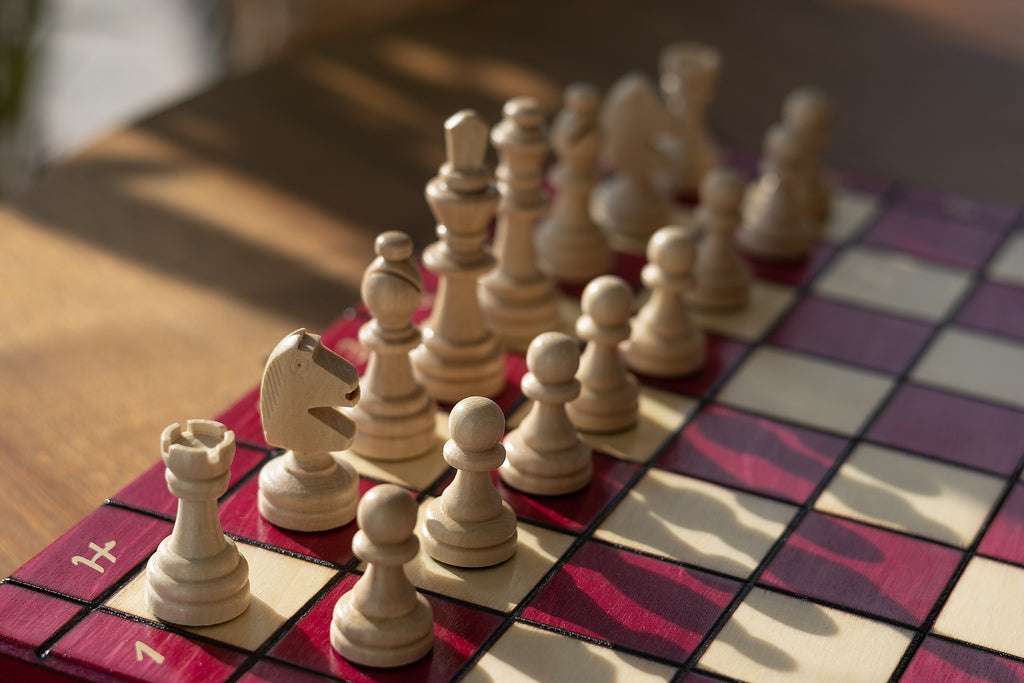 Magnetic Folding Chess Set with Insert — Cherry, ~36 cm – image 7