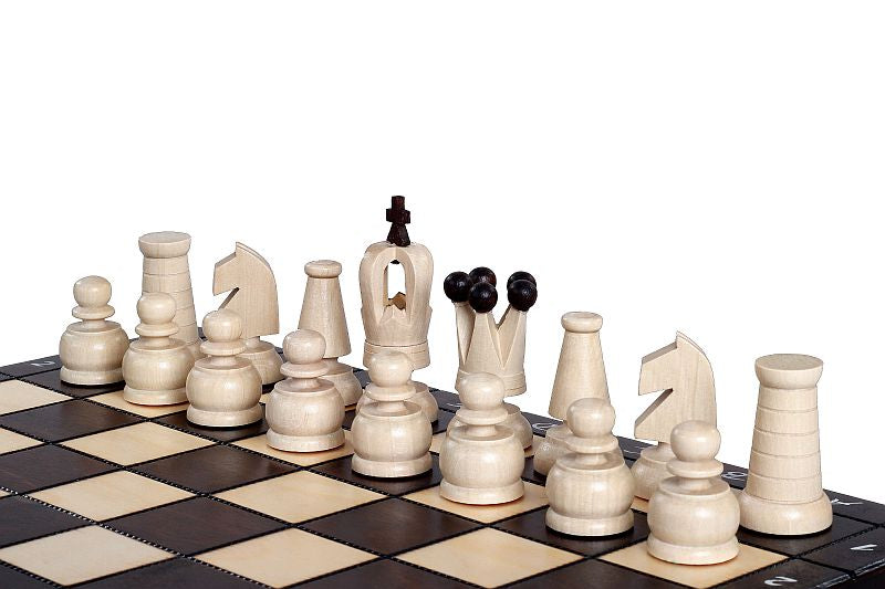 Royal Maxi New Line Chess Set 31x31cm – Premium Compact Folding Board with Insert